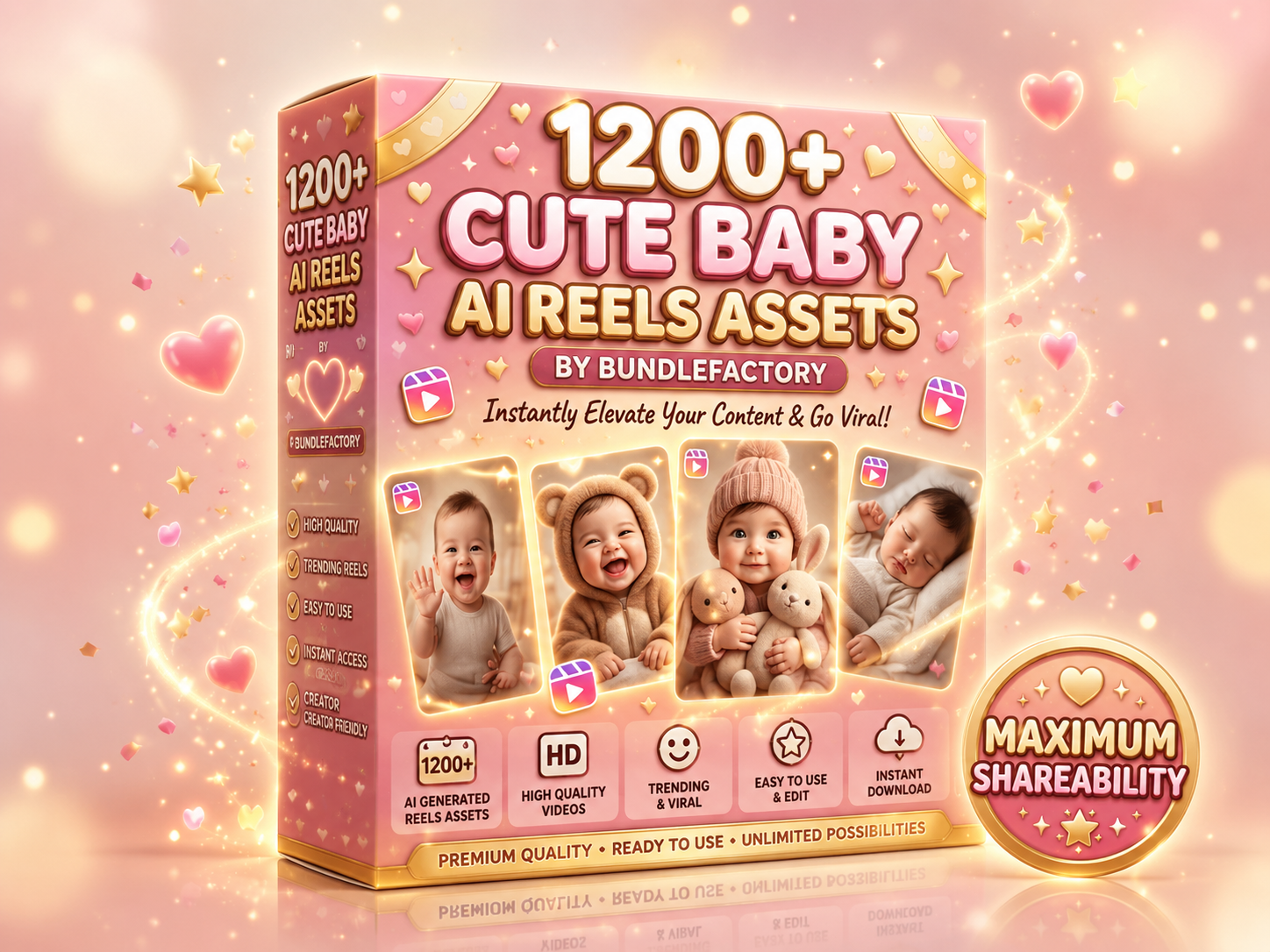 Cute Baby AI Video Assets Bundle (1,200+ Videos)