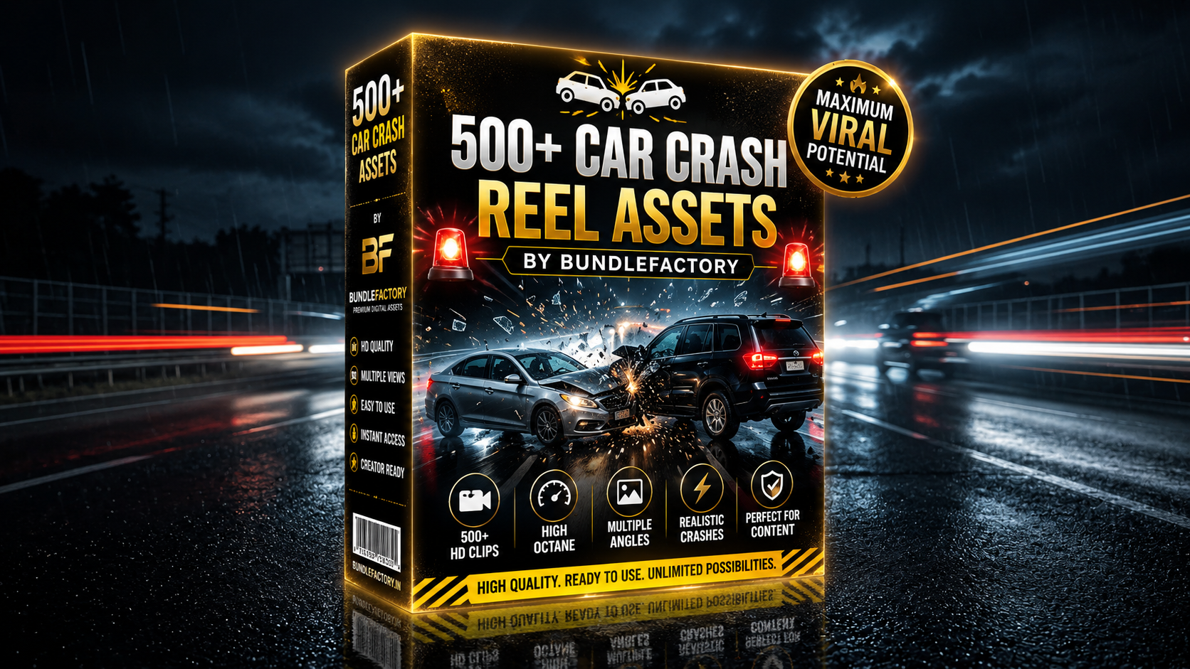 Car Crash Video Assets Bundle (500+ Videos)