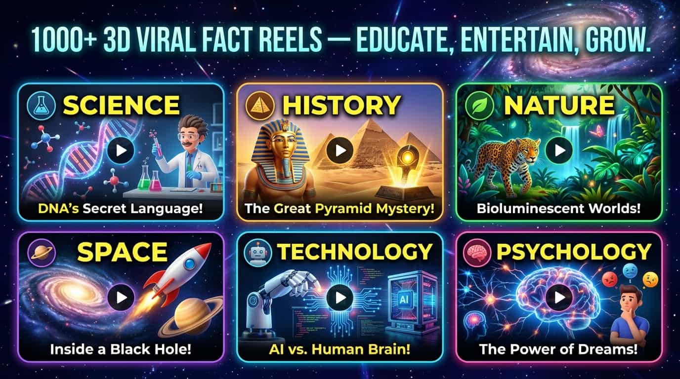 3D Professional Facts Bundle (1,000+ Videos)