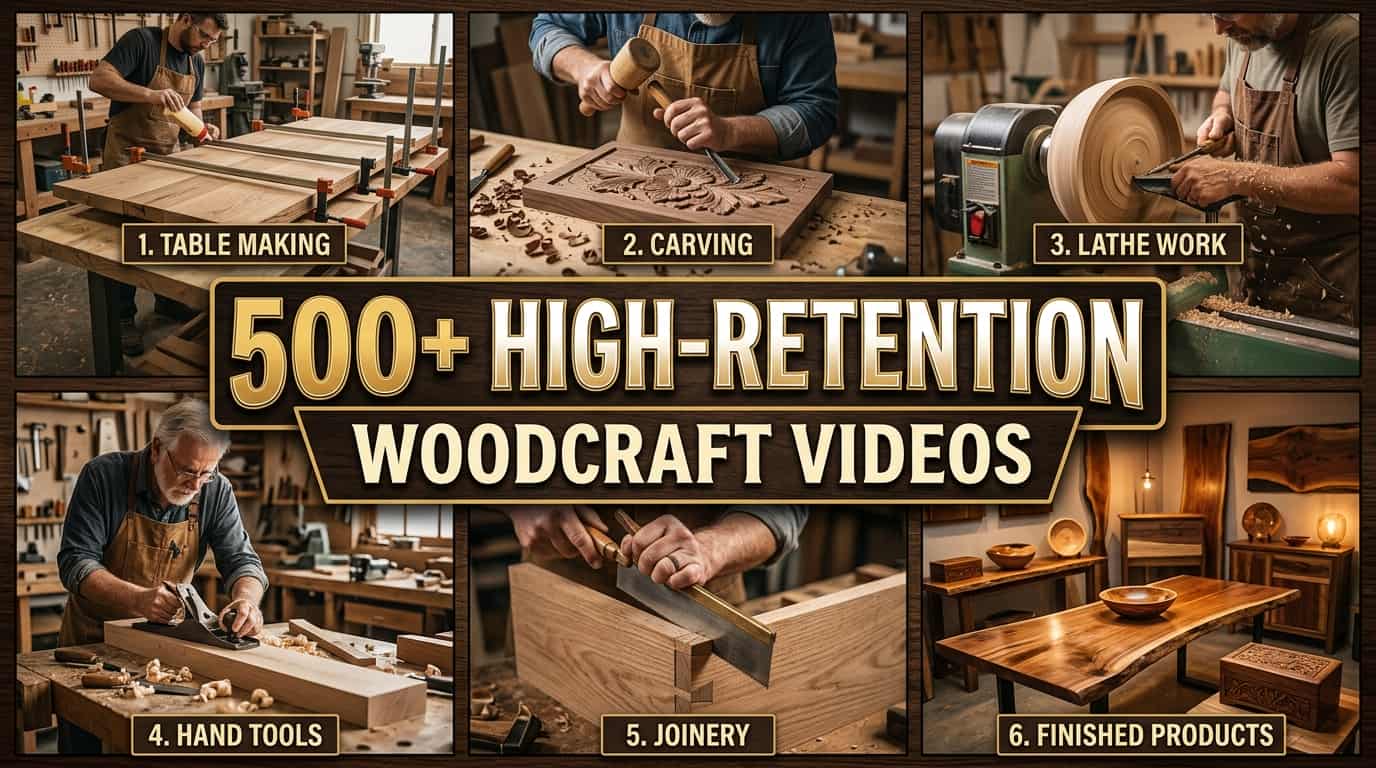 Wood Work Video Assets Bundle (1000+ Videos)