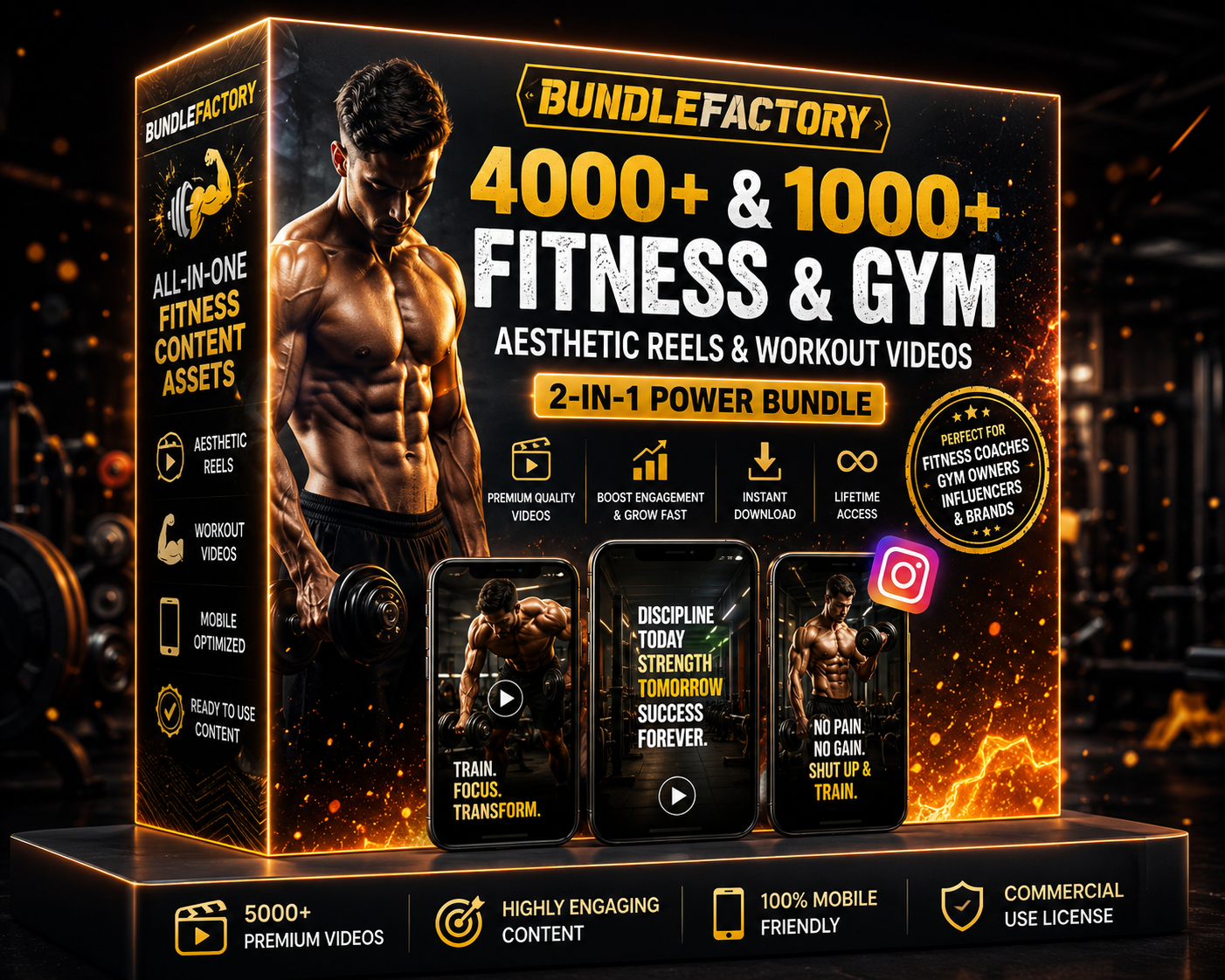 Gym Workout Animated Bundle (5,000+ Videos)